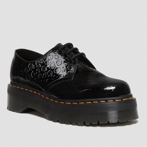 NEW Dr. Martens 1461 LEOPARD EMBOSS PATENT LEATHER PLATFORM SHOES